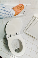 Toilette in einem Haushalt