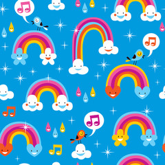 cute rainbows pattern