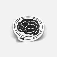realistic design element: brain-usb, plug