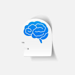 realistic design element: head face brain