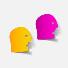 realistic design element: head face