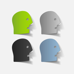 realistic design element: head face