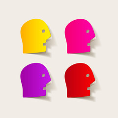 realistic design element: head face