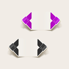 realistic design element: handshake