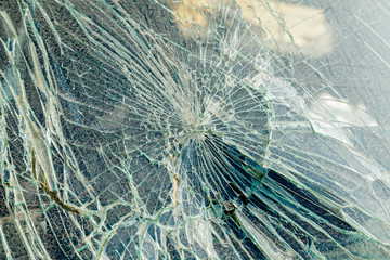 Broken windshield
