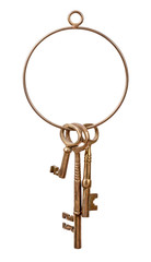 Brass Key Ring and Keys