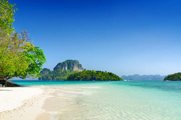 Clear water and blue sky