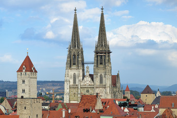 Fototapeta na wymiar Katedra w Ratyzbonie, Niemcy