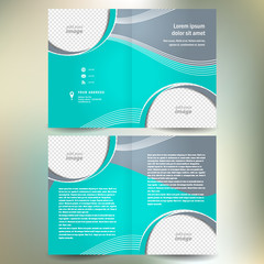 booklet catalog brochure folder design template geometric abstra