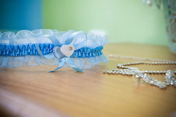 Wedding garter of the bride