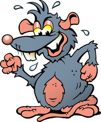 illustration of an Happy Smiling Rat