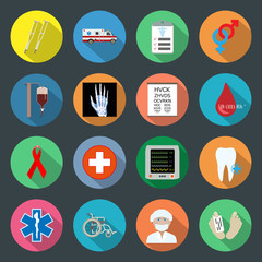 Medicine flat icons set 2