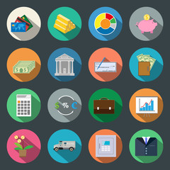 Finance flat icons