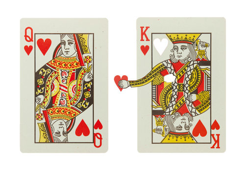 King of hearts gives his heart to the queen of hearts