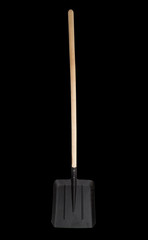 Shovel on a black background