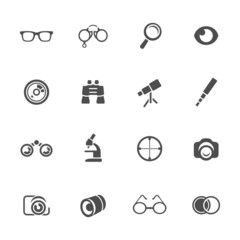 Fototapeta premium Optical icon set