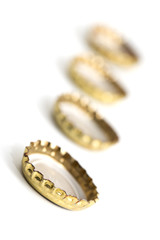 bottle cap with a beer. macro