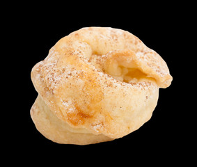 bun on a black background