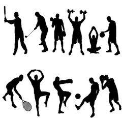 Vector silhouette of sports.
