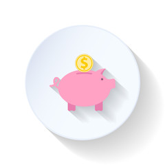 Piggy bank flat icons