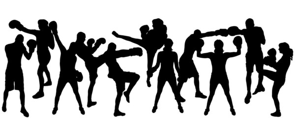 Vector silhouette of people.