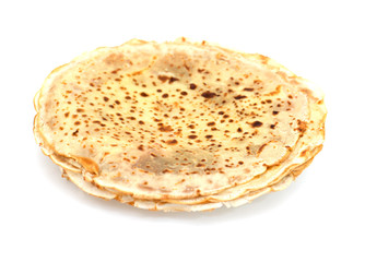 fried pancakes on white background