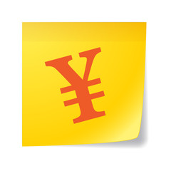 Note with a currency sign