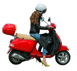 Scooter and Woman - 61373733