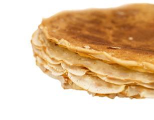 fried pancakes on white background
