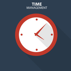 Modern Flat Time Management Vector Icon for Web and Mobile Appli
