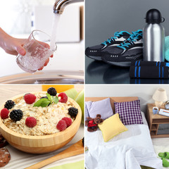 Collage of healthy lifestyle © Africa Studio