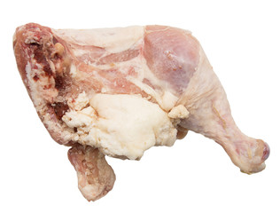 chicken legs on white background
