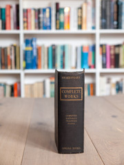 aged copy of  the complete works of shakespeare