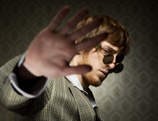 Vintage 1960s guy posing