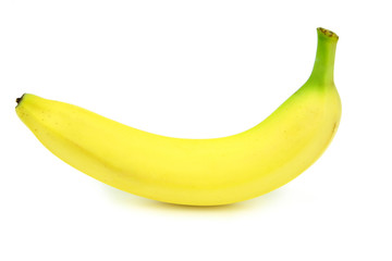 Fresh banana isolated on white background.