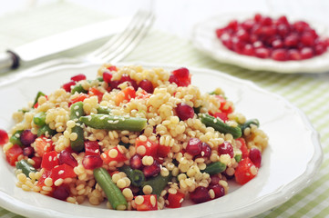 Salad with couscous and vegetables