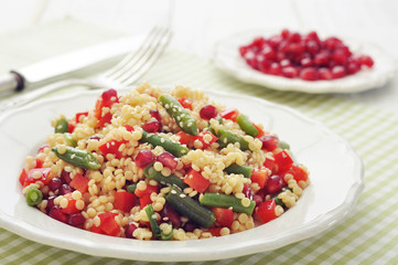 Salad with couscous and vegetables
