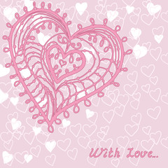 cute card with heart