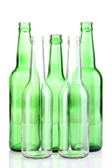 Glass bottles isolated on white