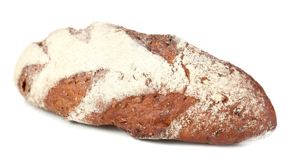 Loaf of bread isolated on white
