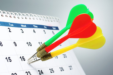 Concept image of busy schedule.