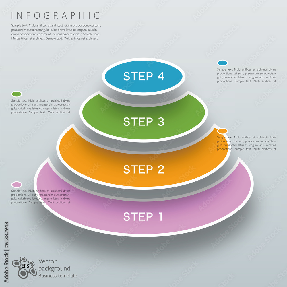 Canvas Prints infographics vector background 4-step process