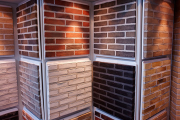 Decorative bricks on display