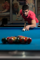Man Playing Pool