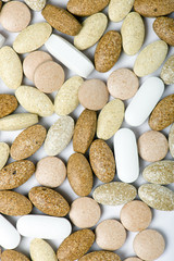 pills isolated on white background