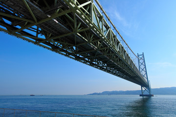 View under the Akashi Kaikyo bridge