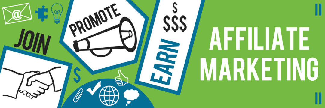 Affiliate Marketing Green Blue Banner