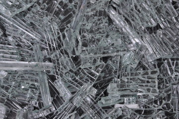 Pieces of broken glass texture background