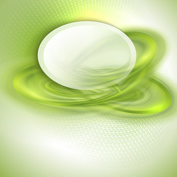 Abstract Green Swirl Background