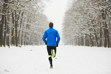 Naklejka premium Winter jogging